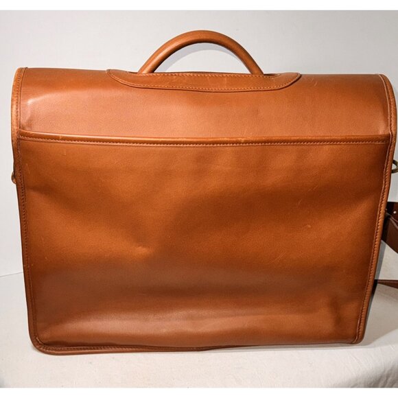 Vintage Coach Tan turn lock Leather Express Case Briefcase messenger Bag - Picture 10 of 16